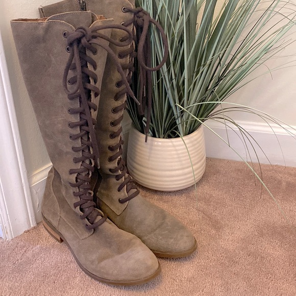 Born Suede Lace Up Boots. - Picture 1 of 1